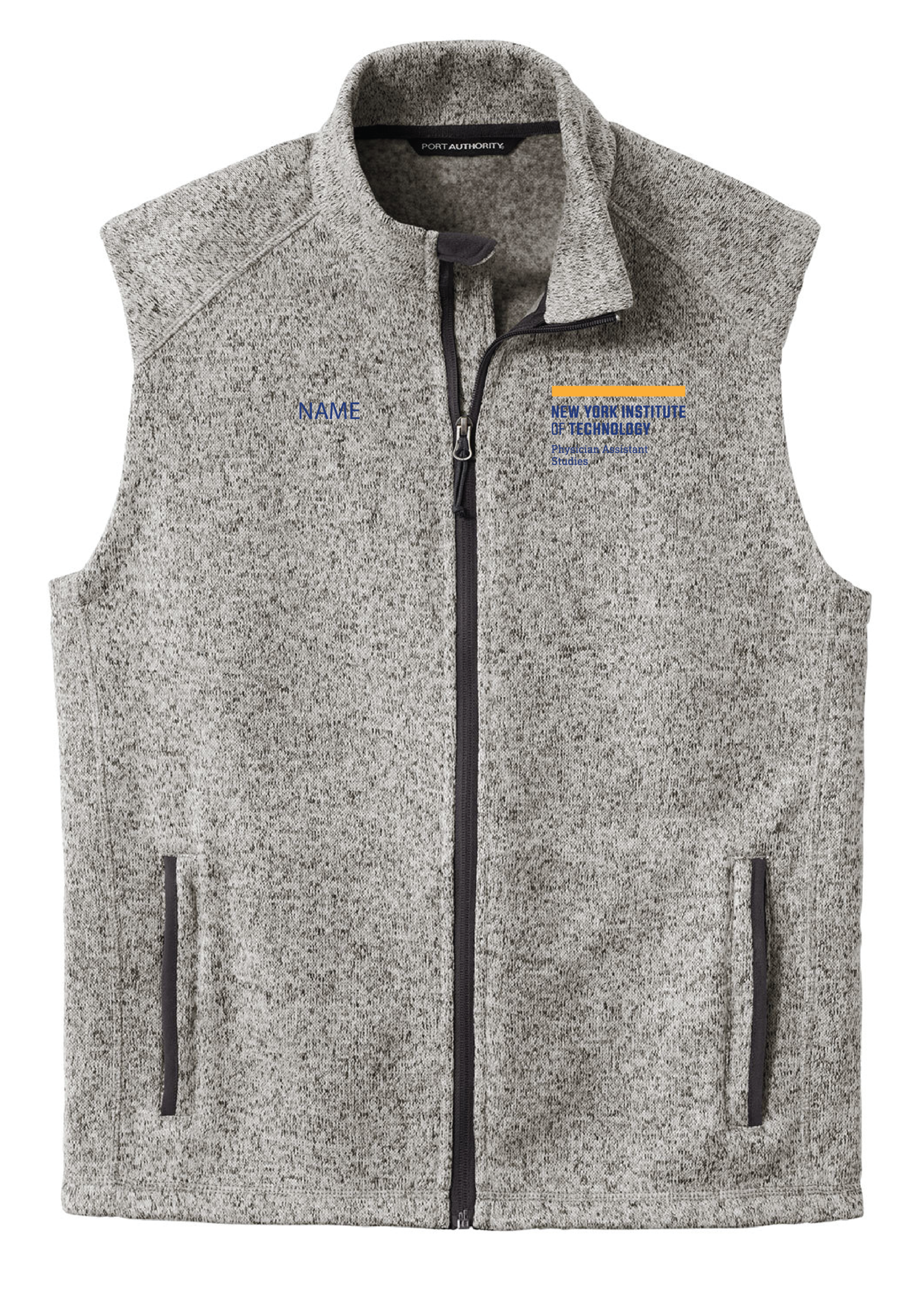 NYIT PA Studies Fleece Sweater Vest (OPTIONAL NAME EMBROIDERY)