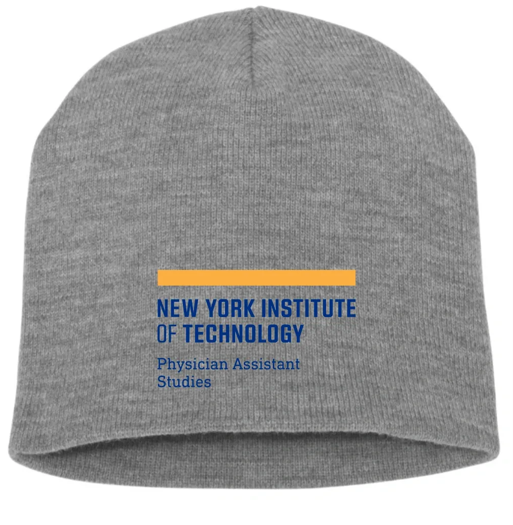 NYIT PA Studies Knit Beanie (Heather Grey or Navy) - Image 2