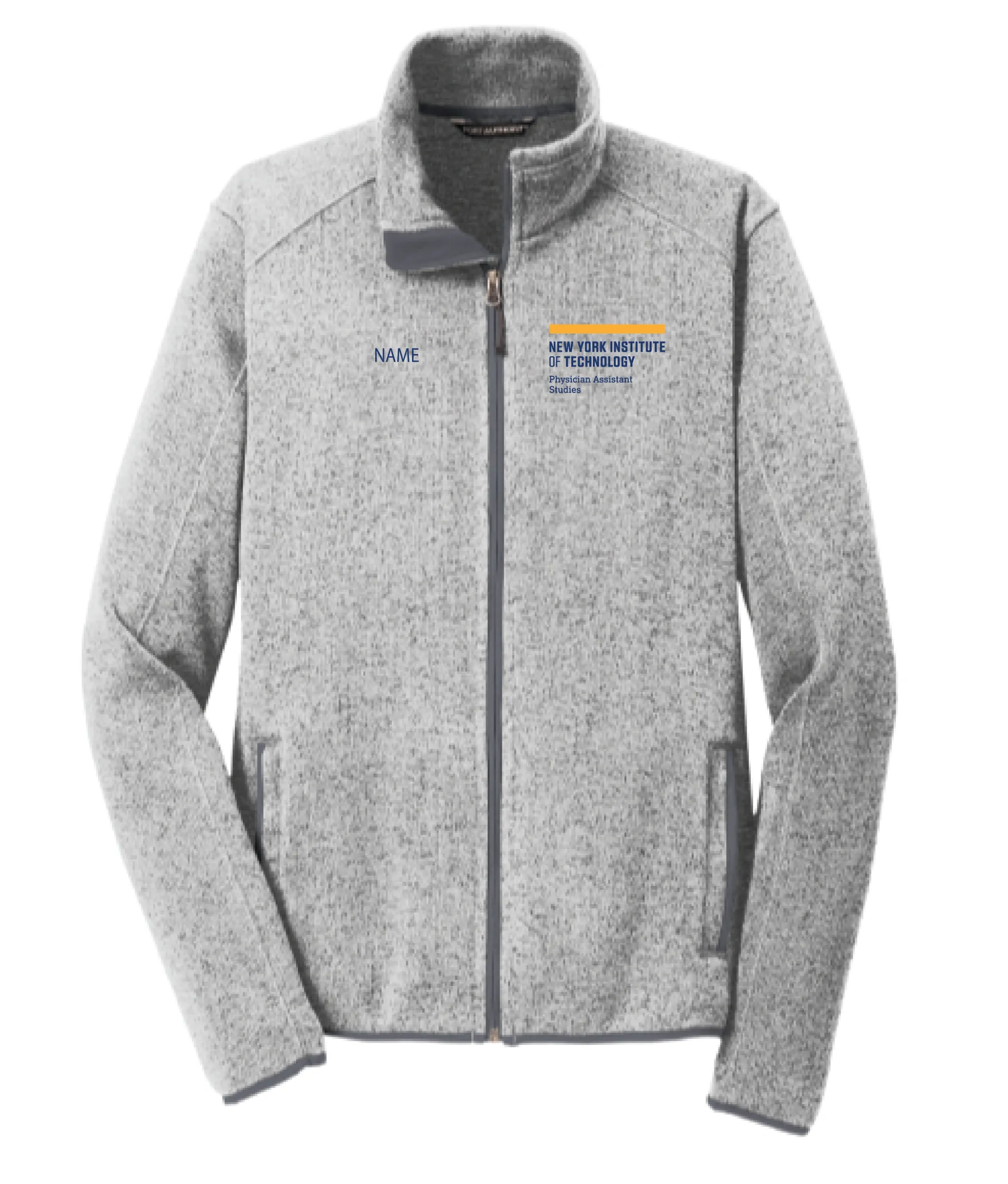 NYIT PA Studies Unisex Full Zip Sweater Fleece Jacket (Optional Custom Name) - Image 2