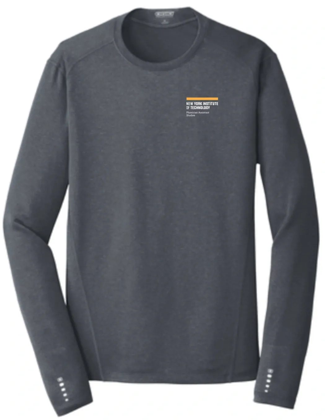 NYIT PA Studies Unisex OGIO Long Sleeve Pulse Tee (Gear Grey)