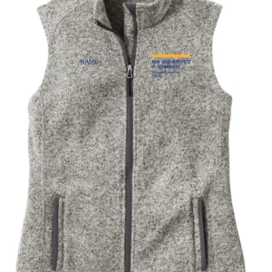 NYIT PA Studies Women's Fleece Sweater Vest (Optional Custom Name)